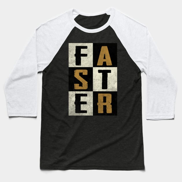 FASTER™ Checker Print Baseball T-Shirt by FASTER